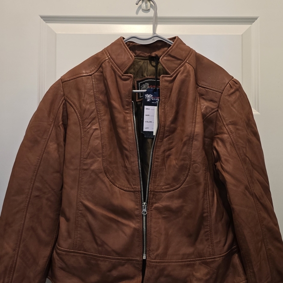 Vance Leather' 'Maya' Ladies Premium Soft Lightweight Fitted Leather Jacket - Picture 2 of 10